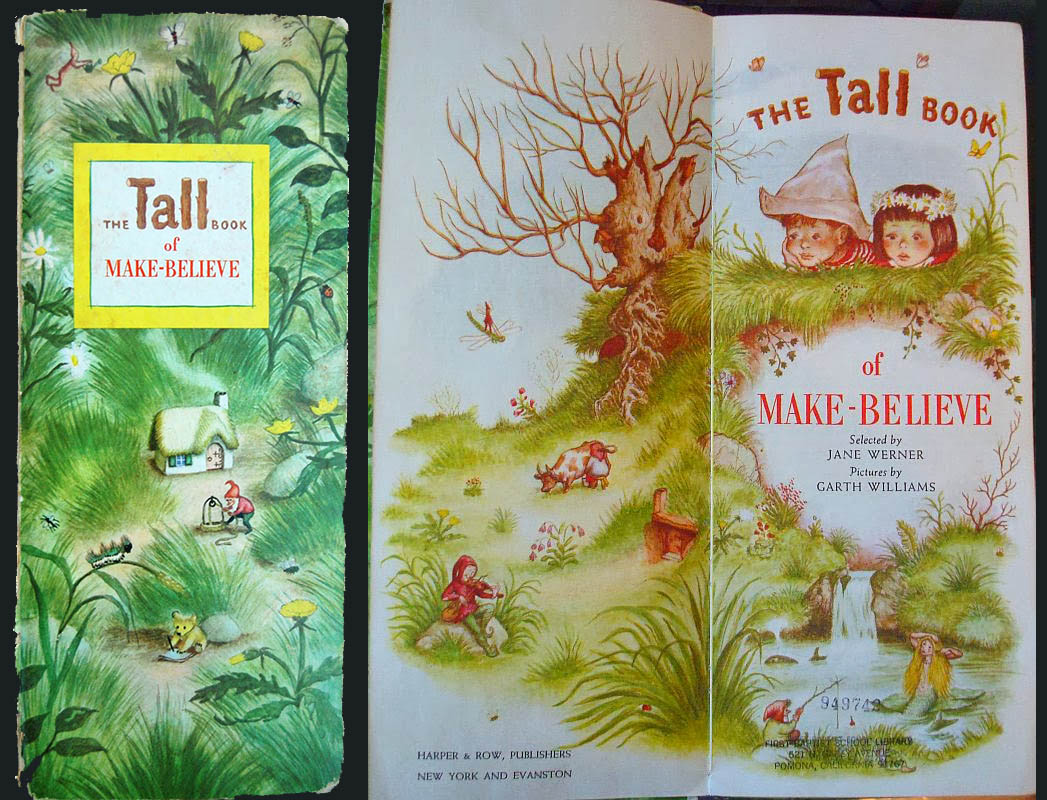 image of the cover and title page of the tall book of make-believe