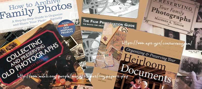 image of a collage of preservation book covers